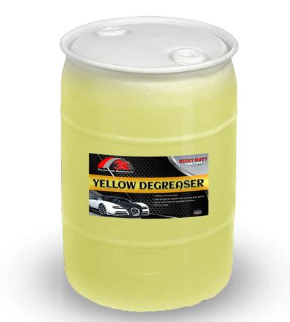 30 gallon Yellow Degreaser heavy duty car degreaser and engine degreaser for car wash owners – bulk automotive cleaner display image.