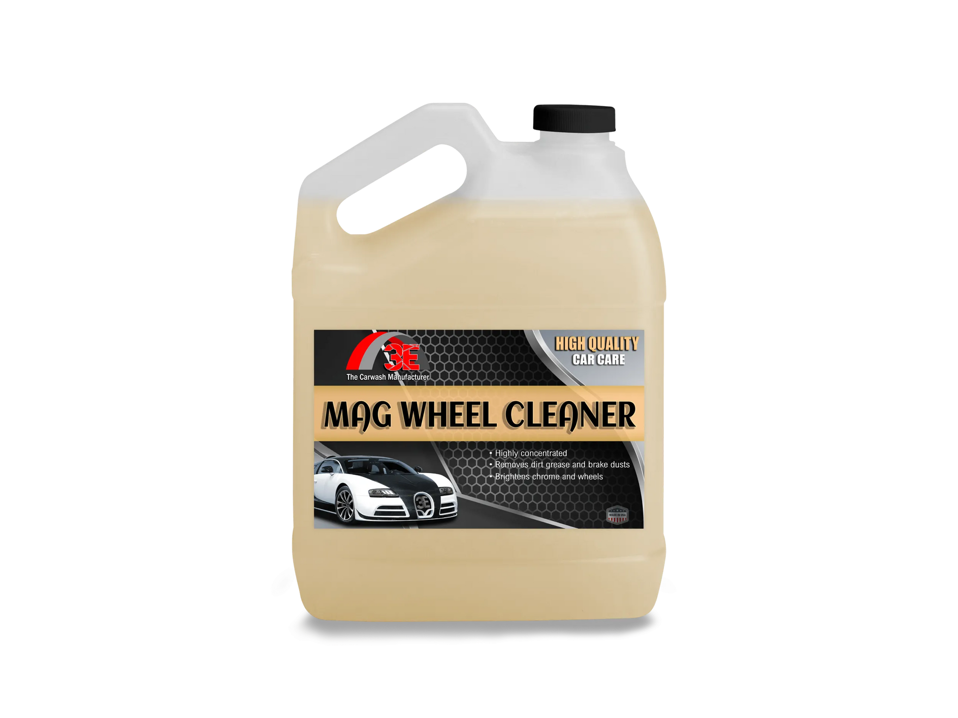 3E Mag Wheel Cleaner 1 gallon – acid based wheel cleaner for chrome and mag wheels display image.