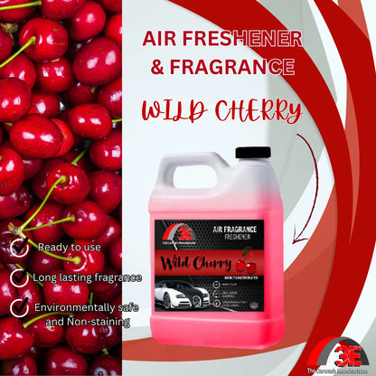 3E Wild Cherry Air Freshener – long-lasting car fragrance, ready to use, environmentally safe, non-staining, with bold cherry scent.