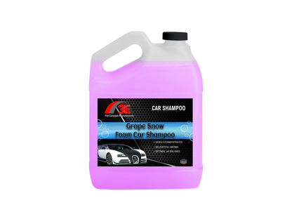 3E Grape Snow Foam Car Shampoo 1 gallon jug, professional high foaming car wash soap for detailers display image.