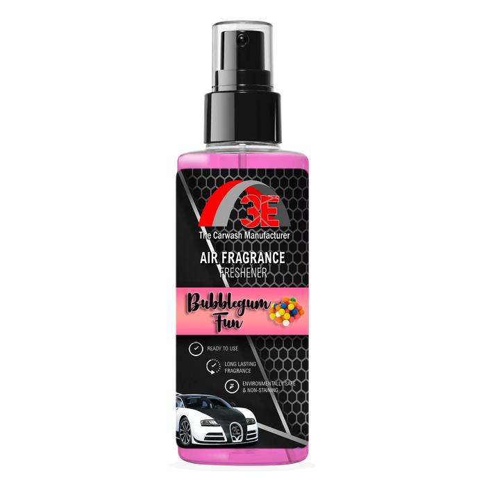 3E The Carwash Manufacturer Bubblegum Fun Air Freshener and Odor Neutralizer 4oz spray bottle.