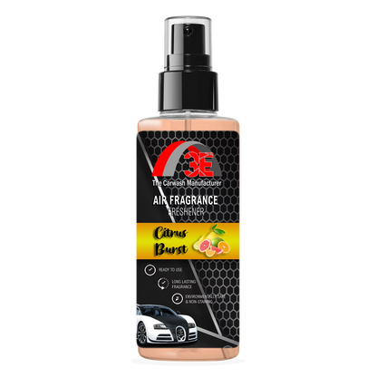 3E The Carwash Manufacturer Citrus Burst Air Freshener and Odor Neutralizer 4oz spray bottle.