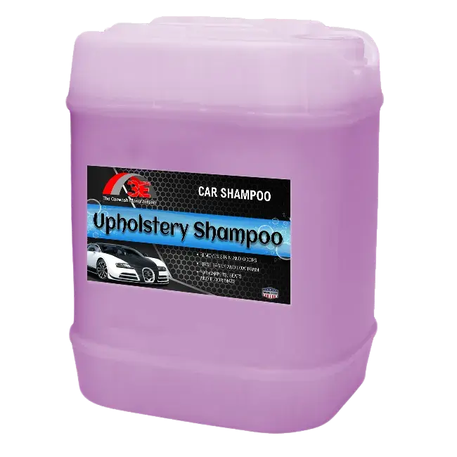 5 Gallon Upholstery Shampoo professional car shampoo and car wash soap for mobile detailers and car wash owners display image.