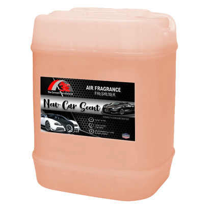 5 gallon New Car Scent Air Freshener & Odor Eliminator by 3E, highly concentrated long-lasting fragrance for cars and businesses.