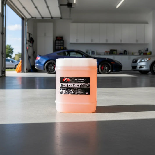 5 gallon New Car Scent Air Freshener & Odor Eliminator by 3E, highly concentrated long-lasting fragrance for cars and businesses.