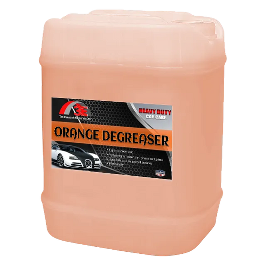 5 gallon Orange Car & Engine Degreaser – heavy duty automotive degreaser for engines, wheels, and tire cleaning.