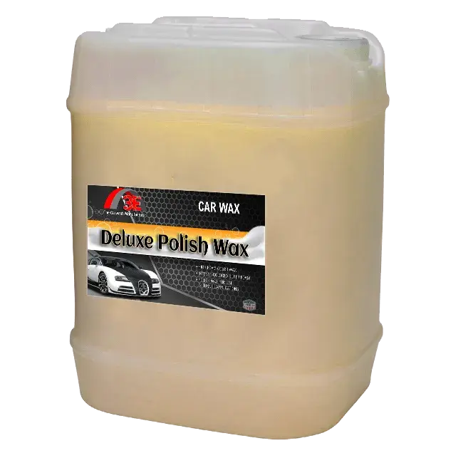 5 gallon Deluxe Polish Wash Yellow – rainbow wax car wash solution for tunnel car wash systems and car wash owners display image.