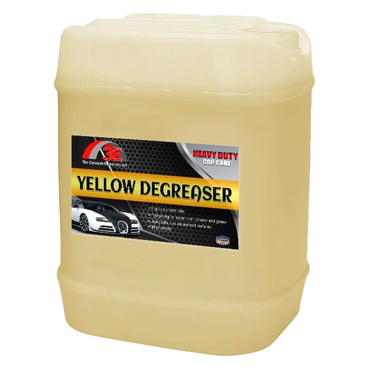5 gallon Yellow Car & Engine Degreaser – heavy duty degreaser for engines, wheels, and automotive cleaning display image.