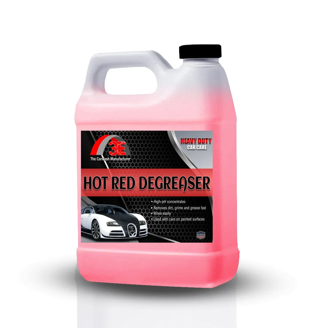 64 oz Hot Red Car & Engine Degreaser – heavy duty automotive degreaser for engines, wheels, and tire cleaning display image.