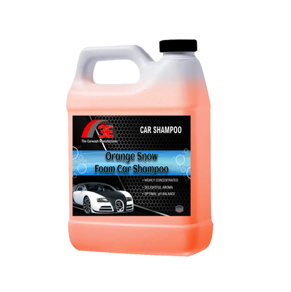 64oz Orange Snow Foam Car Shampoo – high foaming car shampoo for car wash owners and mobile detailers display image.