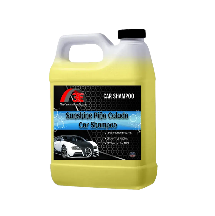64oz Sunshine Pina Colada Car Shampoo – tropical high foaming car wash soap for detailers and car wash use.
