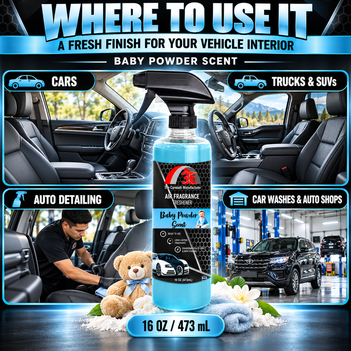 Baby Powder Car Air Freshener