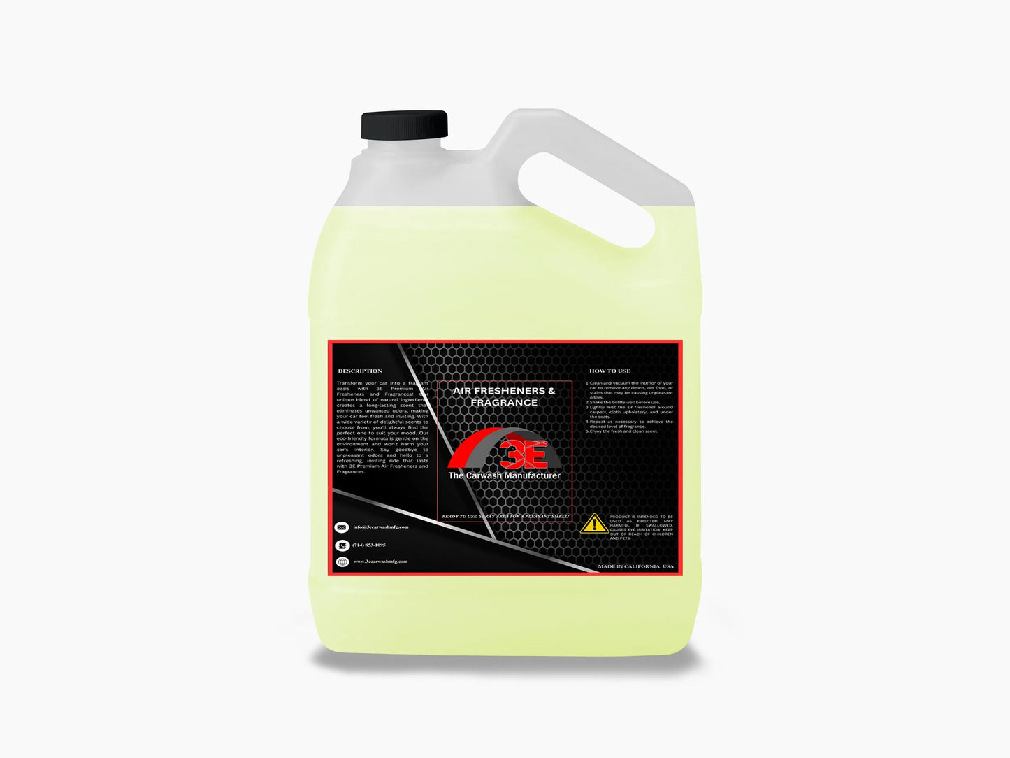 Back label of Honeydew Air Freshener & Long-Lasting Odor Eliminator, 1 Gallon size with usage instructions and details.