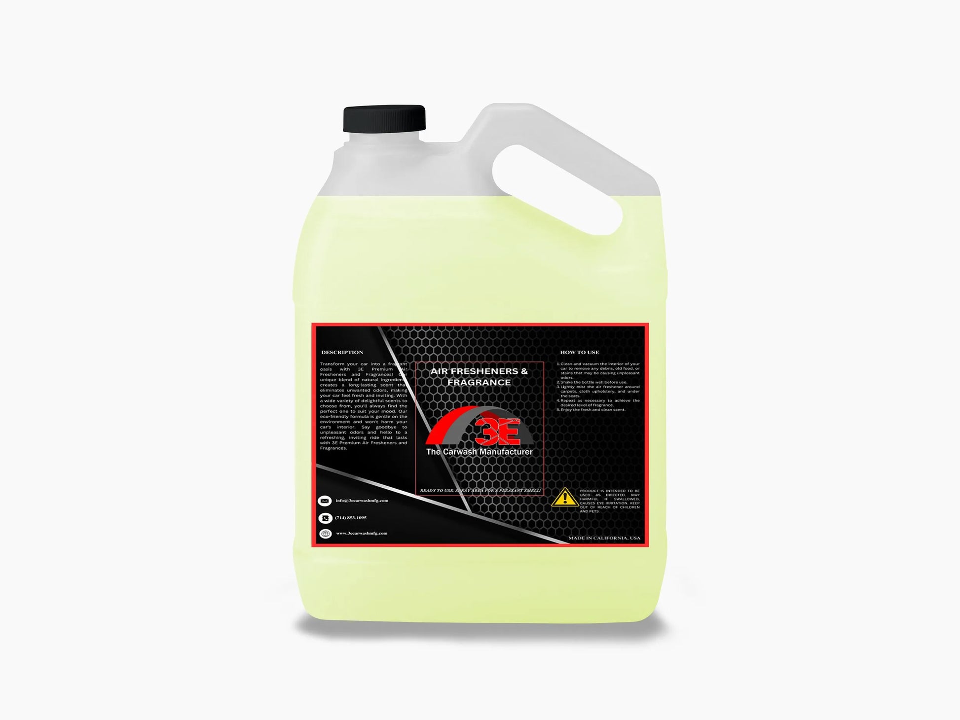 Back label of Honeydew Air Freshener & Long-Lasting Odor Eliminator, 1 Gallon size with usage instructions and details.