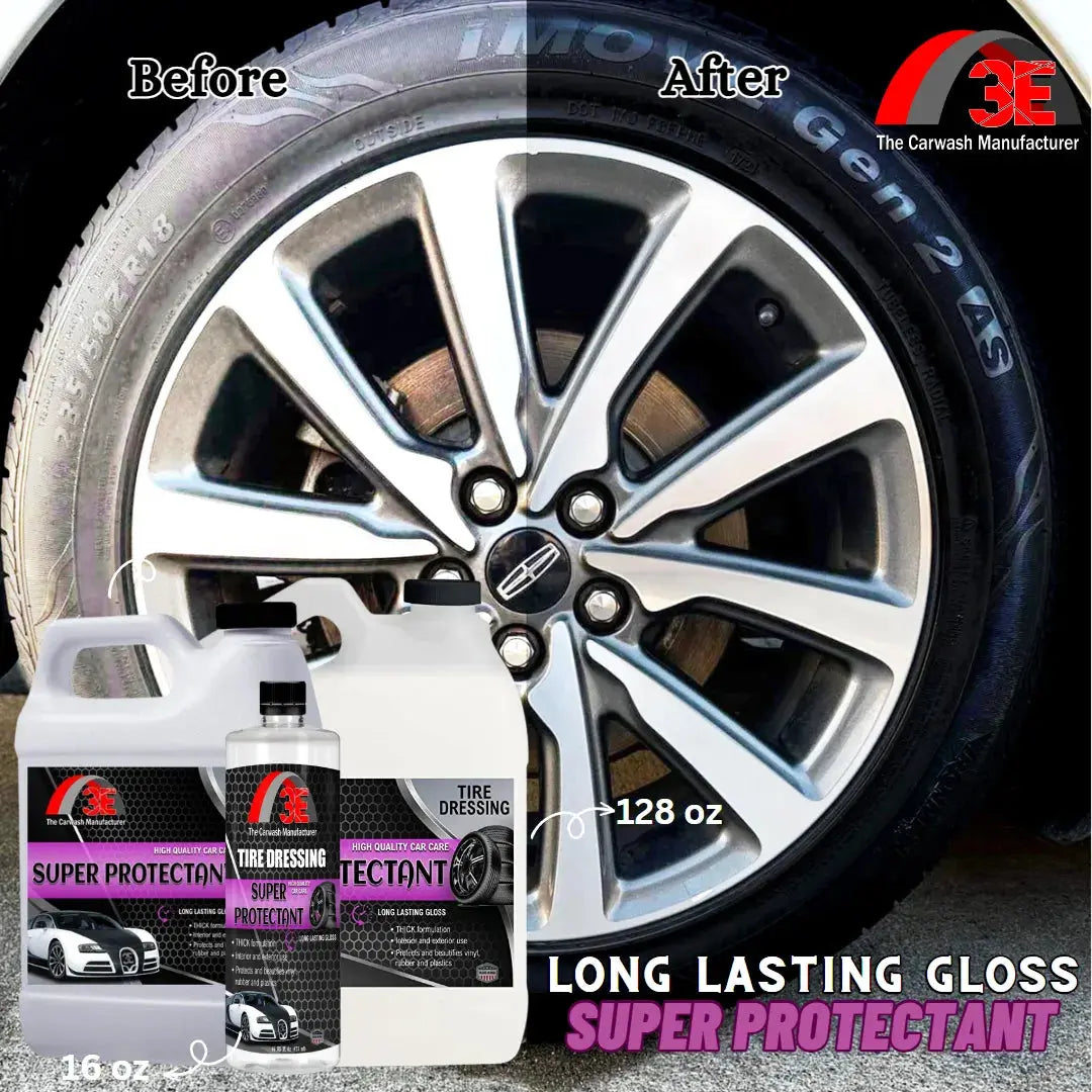 Super Protectant Tire Shine | High Gloss Tire Dressing 3E The Carwash Manufacturer
