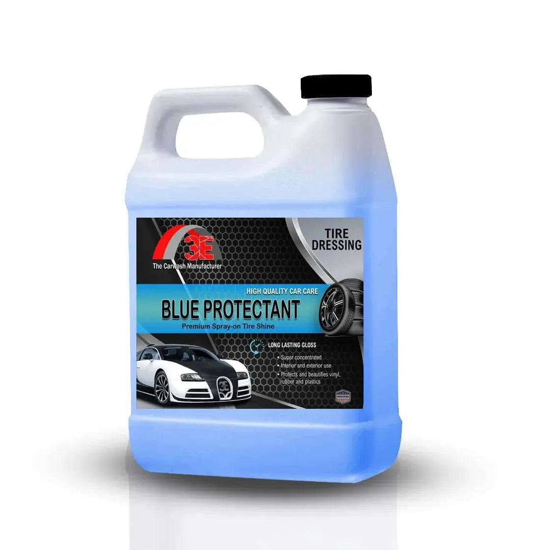 Blue Protectant tire shine 64oz – concentrated high gloss tire dressing refill for professional tire cleaning.