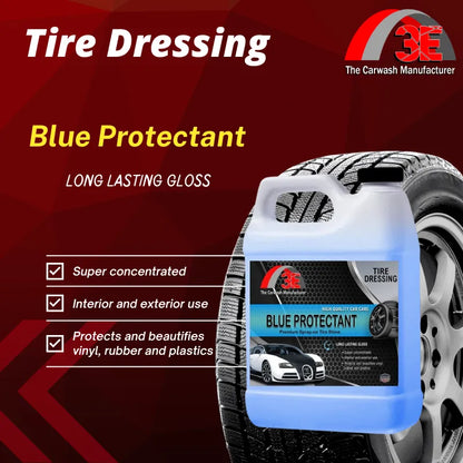Blue Protectant tire shine – high gloss tire dressing for long lasting tire glow and protection.