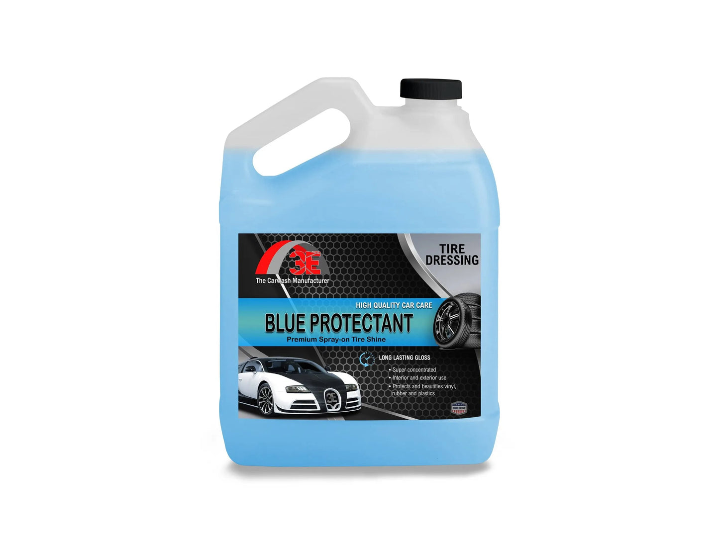 Blue Protectant tire shine 1 gallon – professional high gloss tire dressing for long lasting tire cleaning and protection display image.