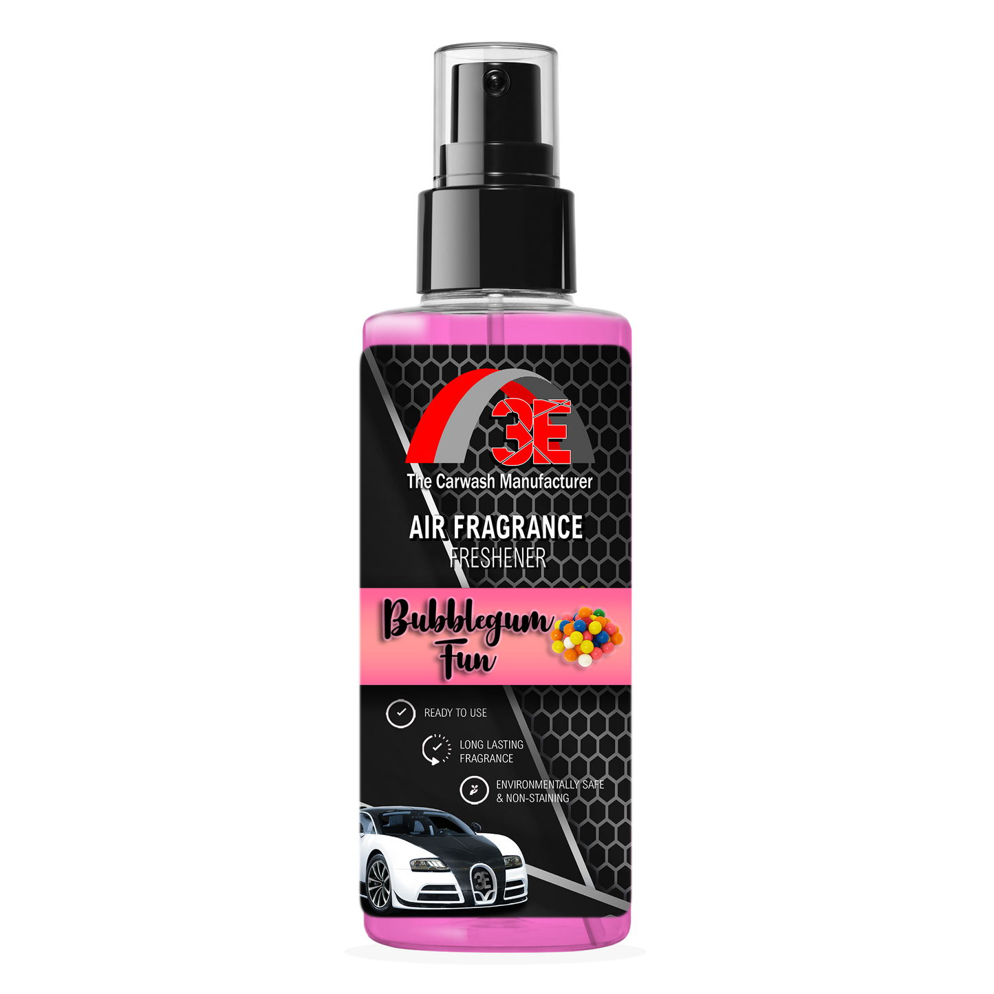 Bubblegum Fun Air Freshener and Odor Eliminator - 3E The Carwash Manufacturer