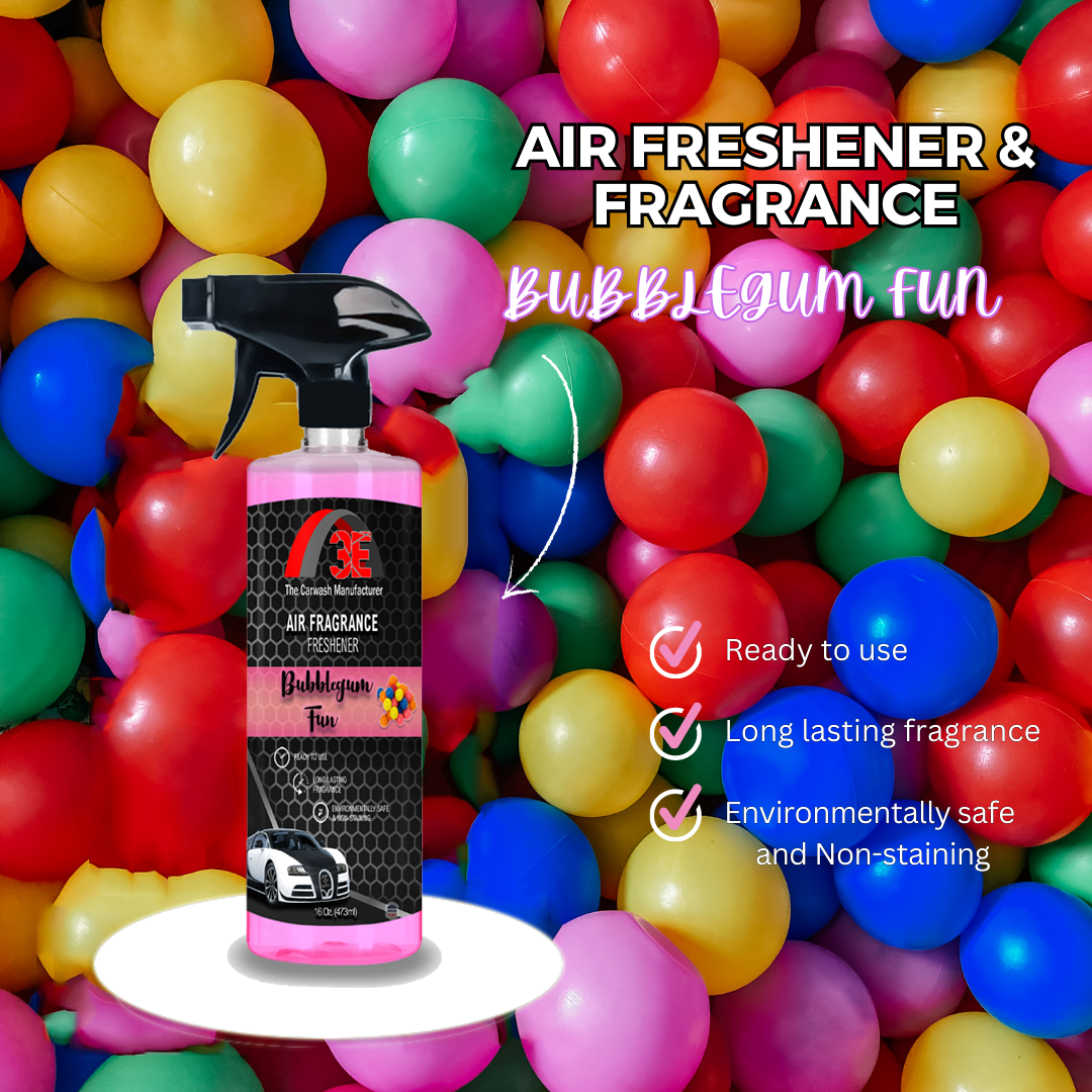 Bubblegum Fun Air Freshener and Odor Eliminator - 3E The Carwash Manufacturer