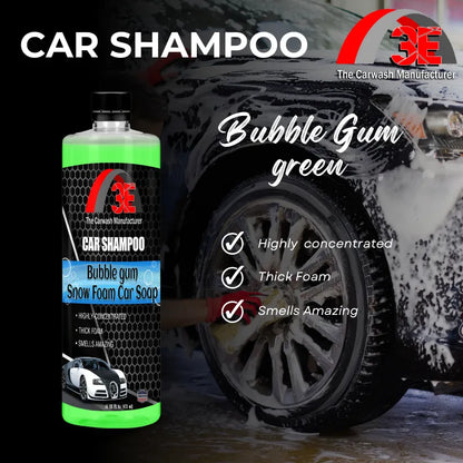 Bubblegum Snow Foam Car Shampoo Green – high foaming car wash soap, thick foam, concentrated, smells amazing.