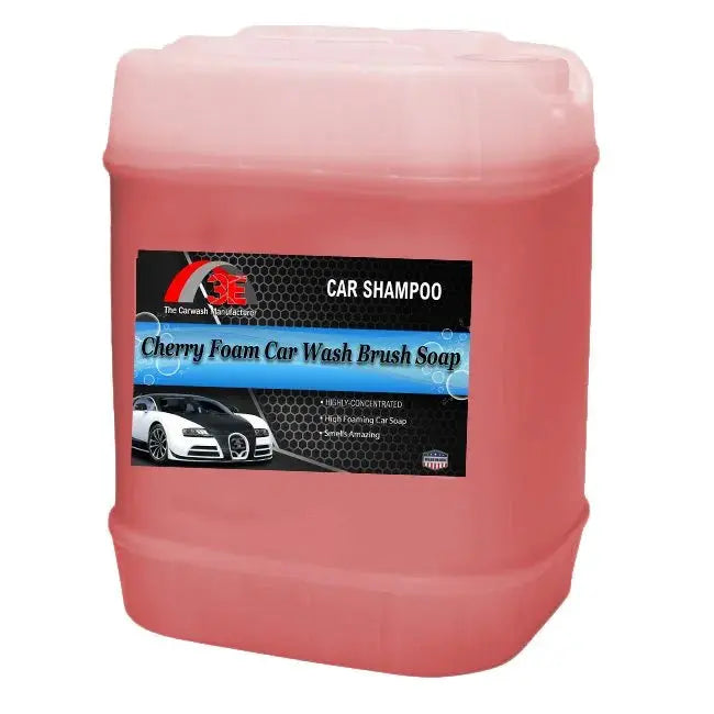 Cherry Foam Car Wash Soap 5 Gallon high foaming car shampoo for car wash owners and mobile detailers.