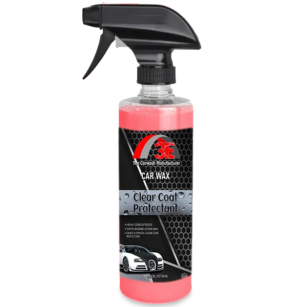 Clear Coat Protectant 16 oz car wax for automotive paint protection and water beading on cars display image.
