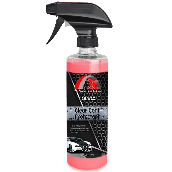 Clear Coat Protectant 16 oz car wax for automotive paint protection and water beading on cars display image.