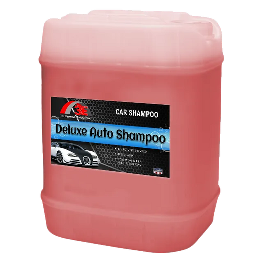 Deluxe Auto Shampoo 5 Gallon high foaming car wash soap and pH balanced car shampoo for car wash owners and mobile detailers display image.