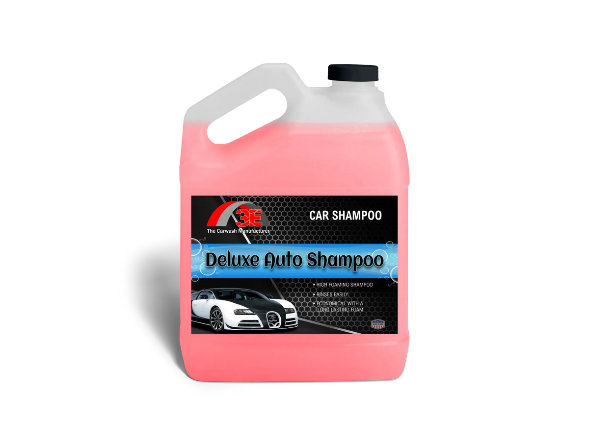 Deluxe Auto Shampoo 1 Gallon – Professional Car Shampoo and Car Wash Soap bulk size for car wash owners front view display image.
