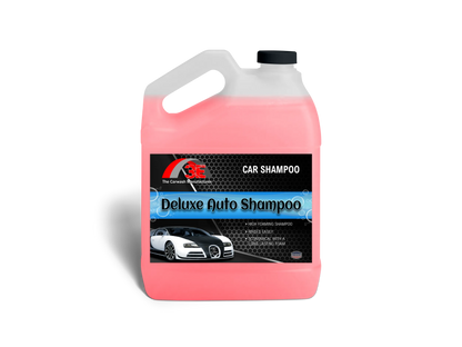Deluxe Auto Shampoo 1 Gallon – Professional Car Shampoo and Car Wash Soap bulk size for car wash owners front view display image.