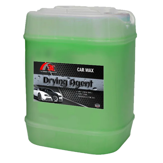 Drying Agent 5 gallon for automotive paint protection and water beading in car wash systems.