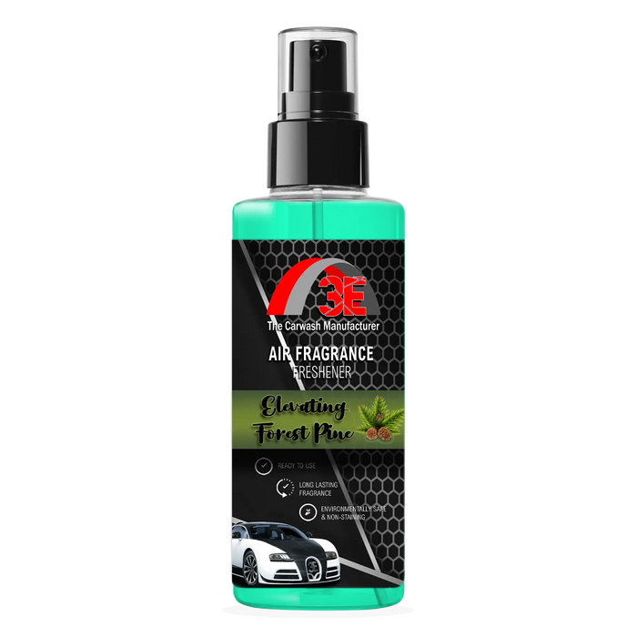 Car air fragrance spray bottle with a visible brand logo on a white background