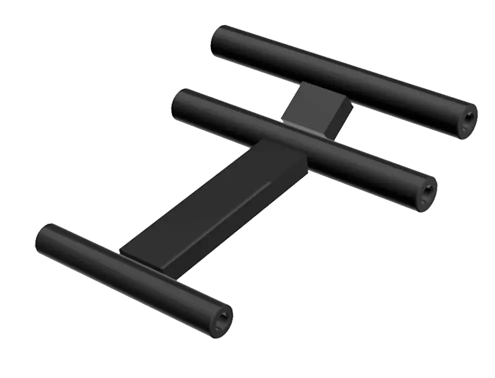 Frame Only for 6-Wheel High-Profile Roller – heavy-duty steel frame for car wash conveyor roller assembly by 3E The Carwash Manufacturer.