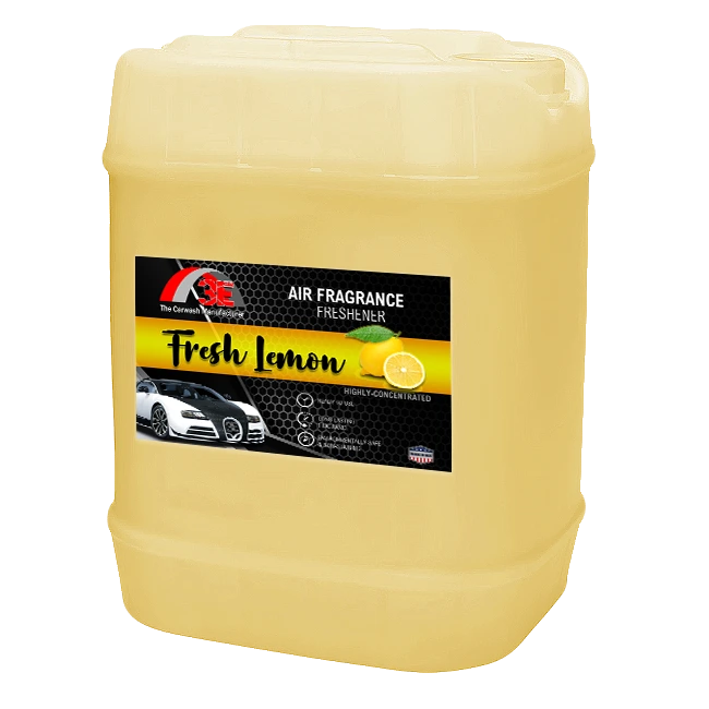 Fresh Lemon Air Freshener & Odor Eliminator 5 gallon container with label, professional-grade formula.