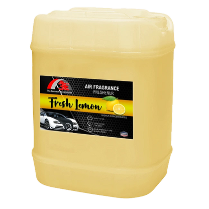 Fresh Lemon Air Freshener & Odor Eliminator 5 gallon container with label, professional-grade formula.