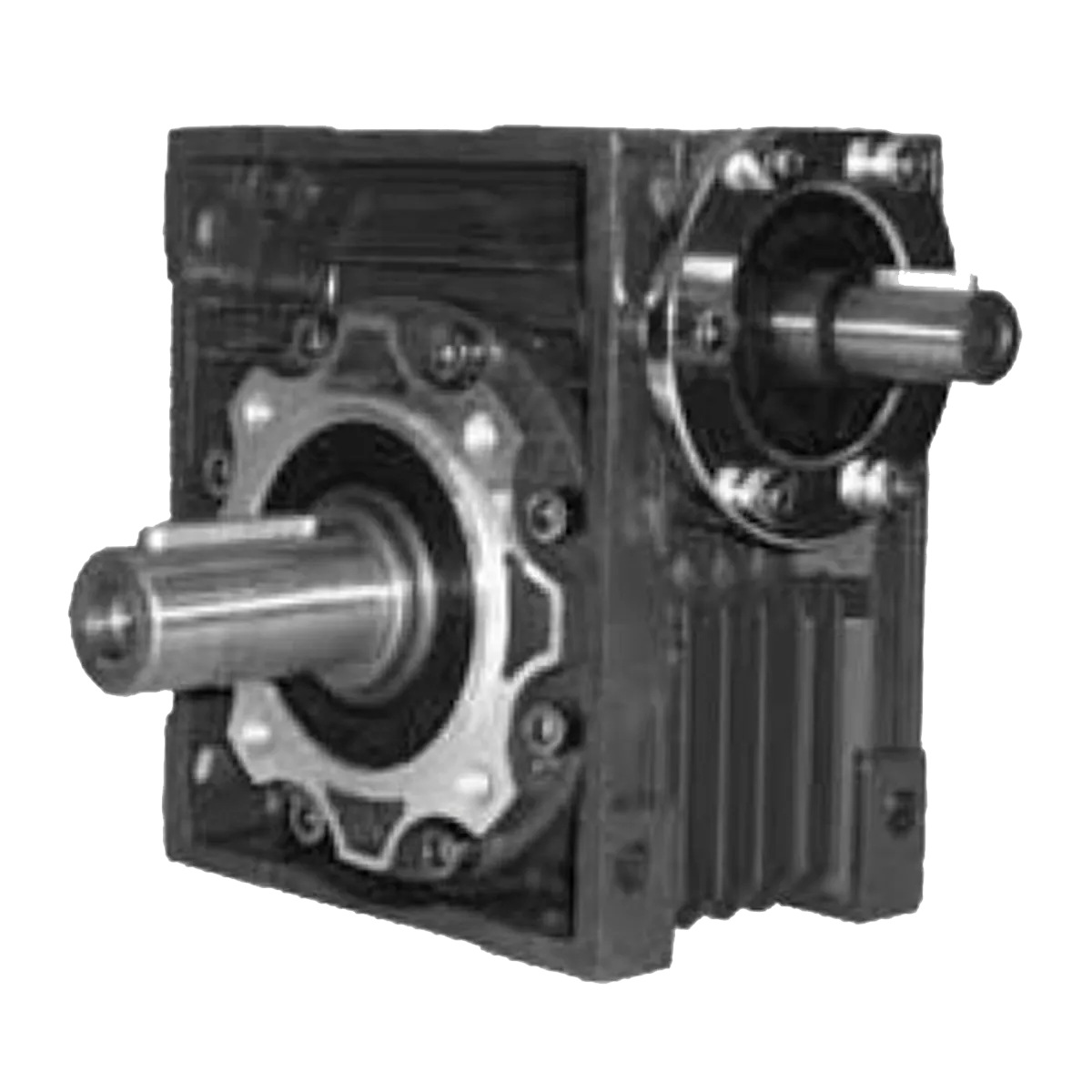 Front-to-back mitter gearbox 601 ratio with 0.875 in input shaft and 1-12 in output shaft for tunnel car wash systems.
