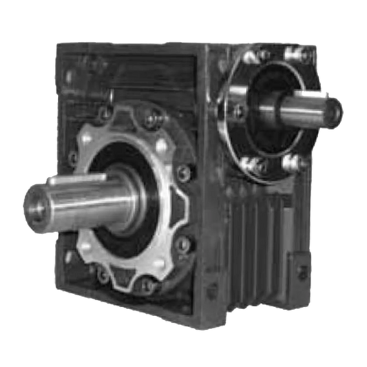 Front-to-back mitter gearbox 601 ratio with 0.875 in input shaft and 1-12 in output shaft for tunnel car wash systems.