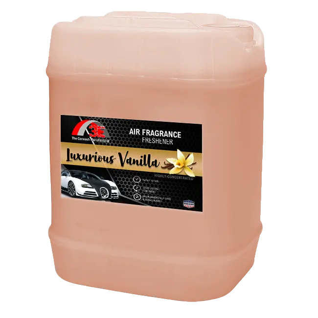 Luxurious Vanilla Car Air Freshener & Odor Eliminator 5 gallon bulk container.