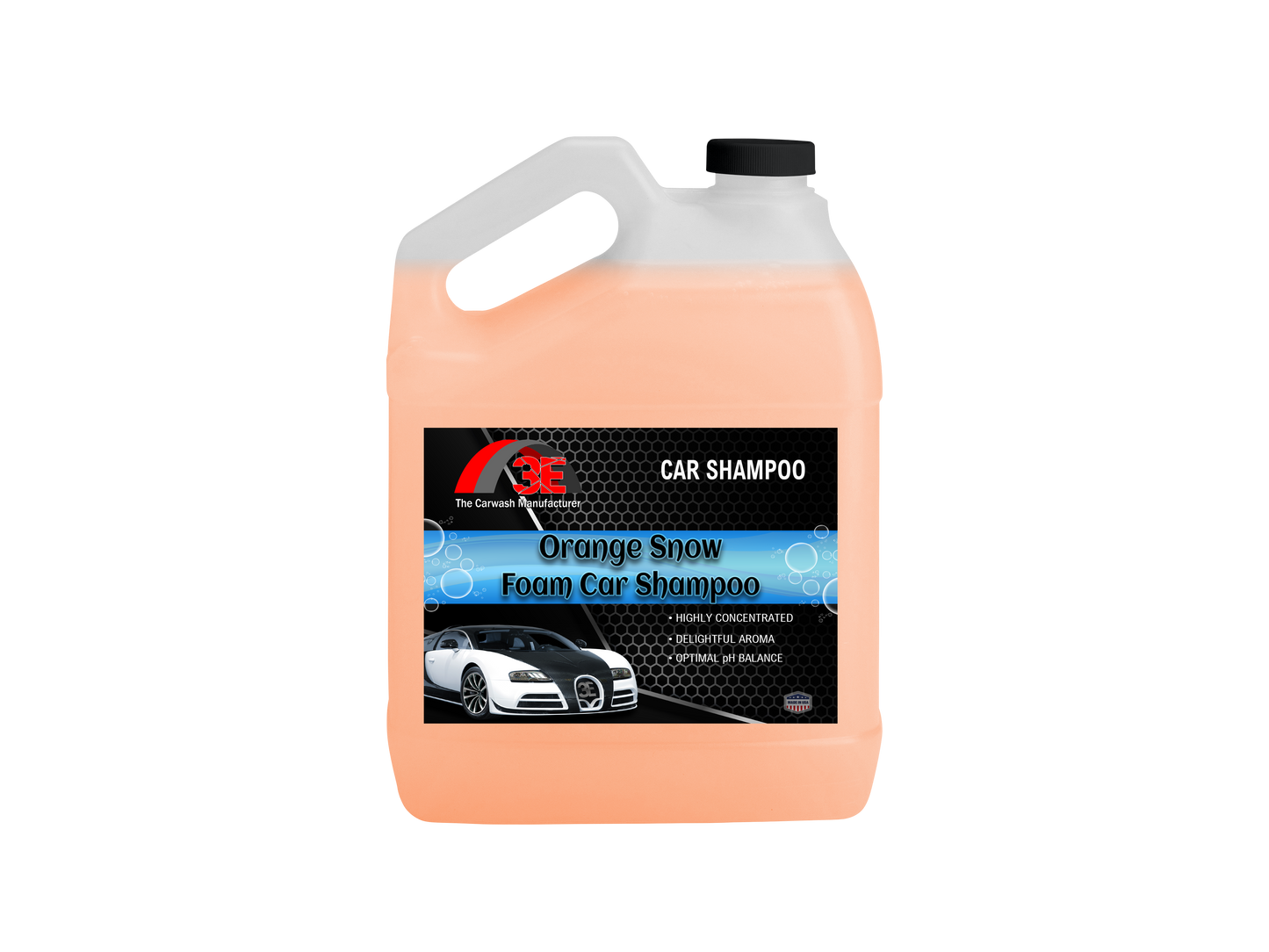 Orange Snow Foam Car Shampoo