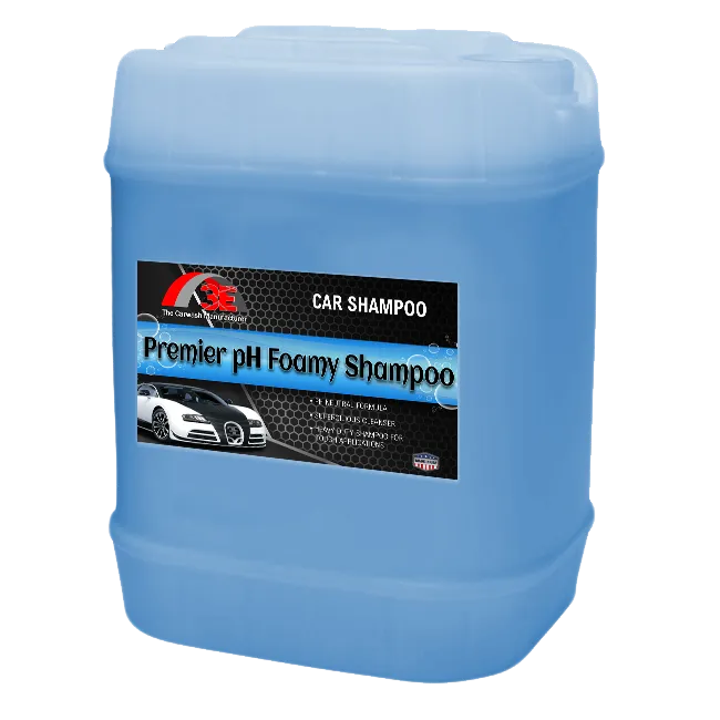 Premier pH Foamy Car Shampoo 5 gallon professional high foam car shampoo and streak free car wash soap.