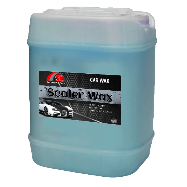 Sealer Wax 5 gallon car wax for automotive paint protection and water beading in car wash systems.