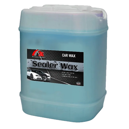 Sealer Wax 5 gallon car wax for automotive paint protection and water beading in car wash systems display image.