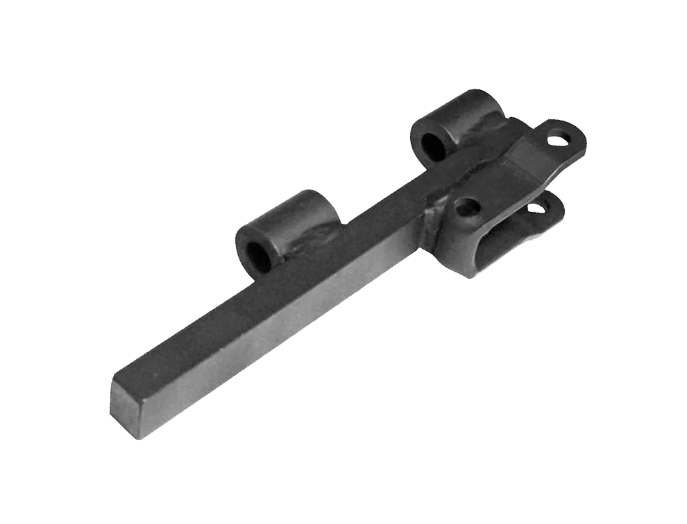 Steel frame link head with D88K carrier link for 2-pin 3-inch wheel frame used in Hanna conveyor systems.