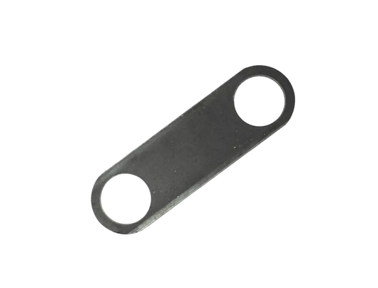 Steel retainer plate for 3-inch Hanna surface roller wheels used in car wash conveyor systems.