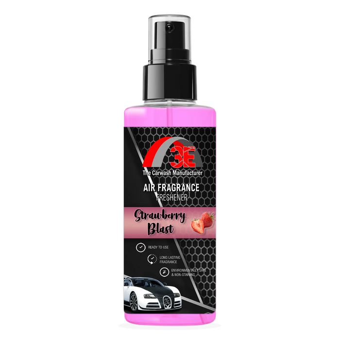 Strawberry Blast Air Freshener – Long-Lasting Sweet Scent & Odor Eliminator 3E The Carwash Manufacturer