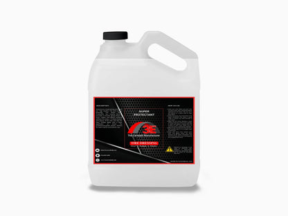 Super Protectant tire shine 1 gallon – professional high gloss tire dressing for deep black finish and protection back view.