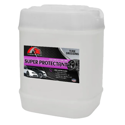 Super Protectant tire shine 5 gallon – bulk silicone based high gloss tire dressing for car wash tire cleaning and shine.
