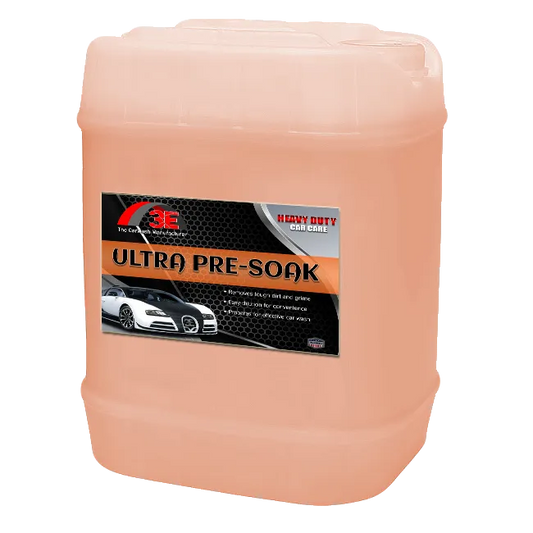 Ultra Pre-Soak 5 gallon car wash pre soak solution – bulk detergent for detailers and tunnel car wash systems display image.