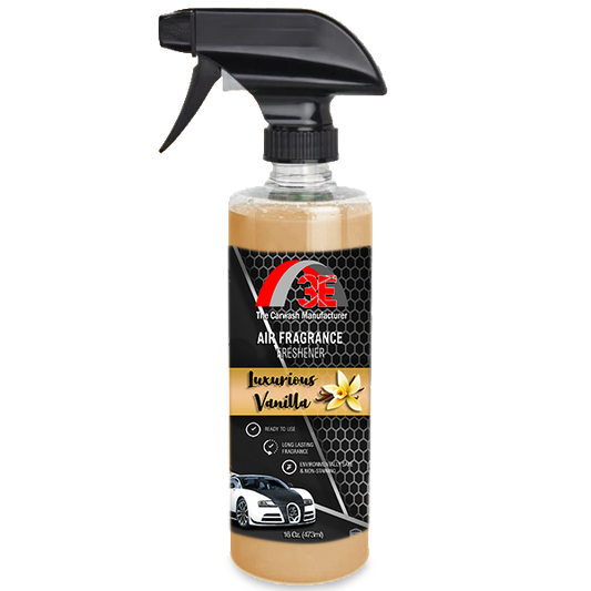 Luxurious Vanilla Air Freshener spraying in a car, creating a warm and inviting scent.